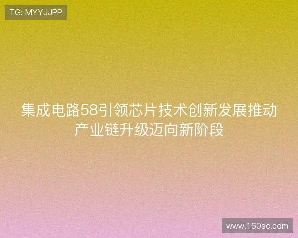 集成电路58引领芯片技术创新发展推动产业链升级迈向新阶段